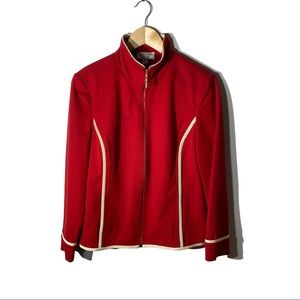 ST.JOHN, SPORT, Women’s Red Zip Up Jacket Sz:S